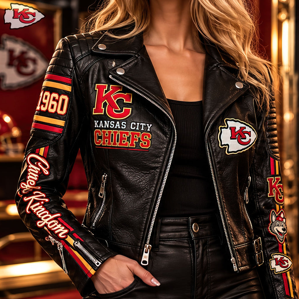 Women's Leather Moto Jacket HANNN TND KACI 1910263