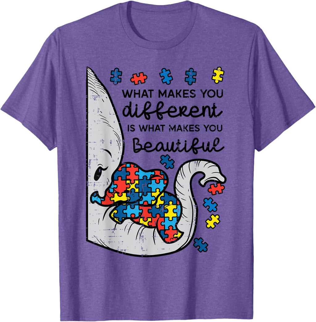 What Makes You Different Beautiful Elephant Autism Awareness