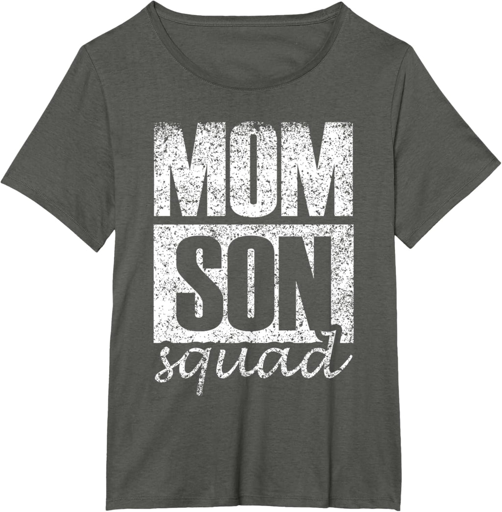 Mama Mom Son Mothers Day Love Mama Mommy Son Squad Mother's Day Matching Mom Sons Mother Son T-Shirt, Small, Black