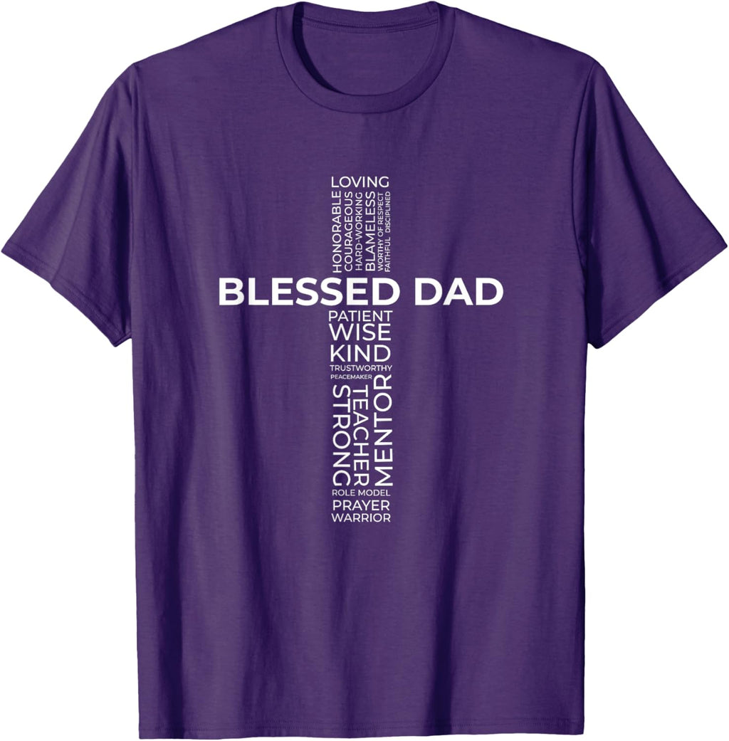 Christian Blessed Dad Cross Father's Day Shirt
