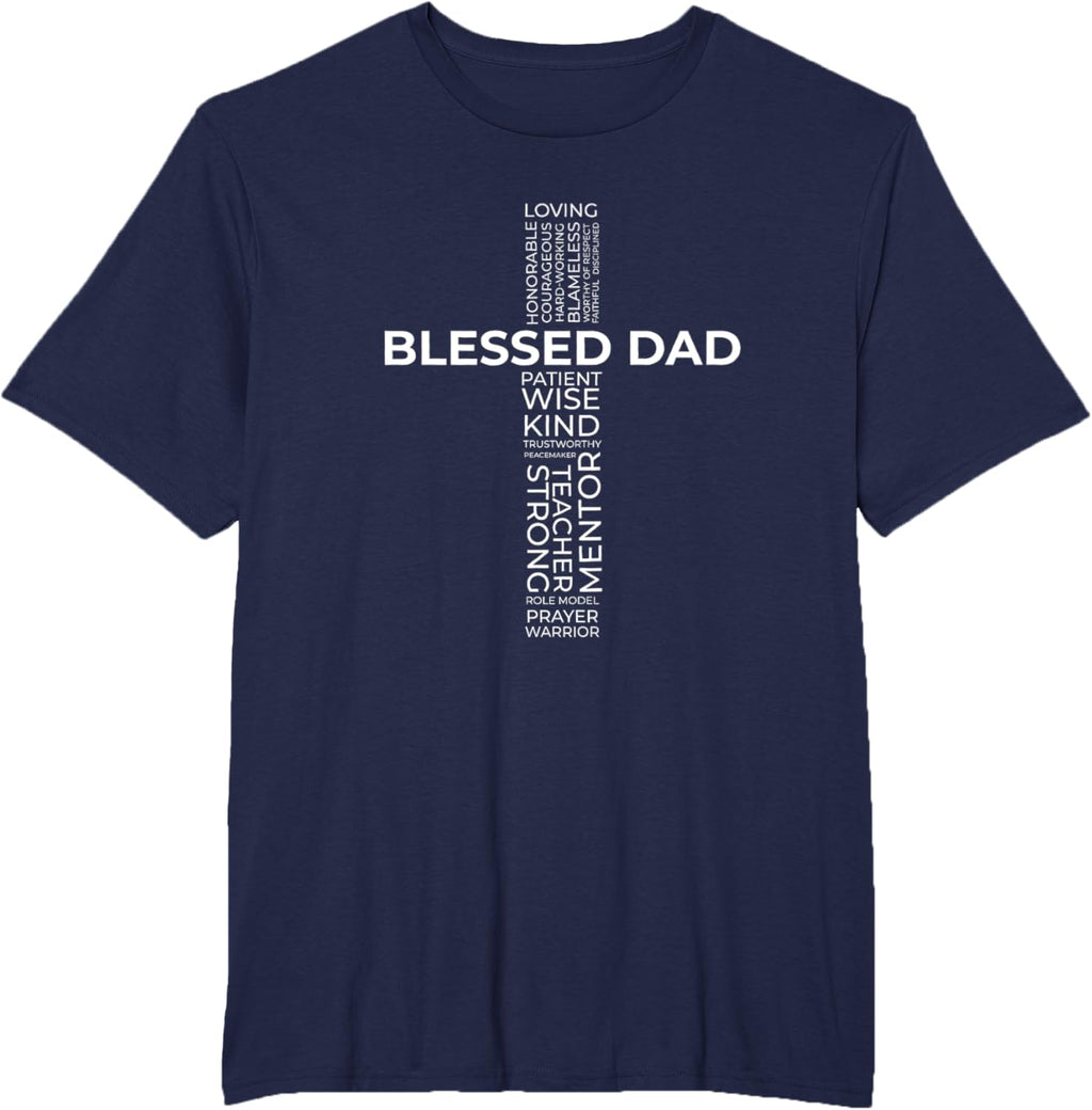 Christian Blessed Dad Cross Father's Day Shirt