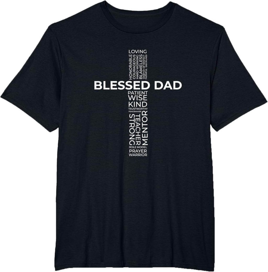 Christian Blessed Dad Cross Father's Day Shirt