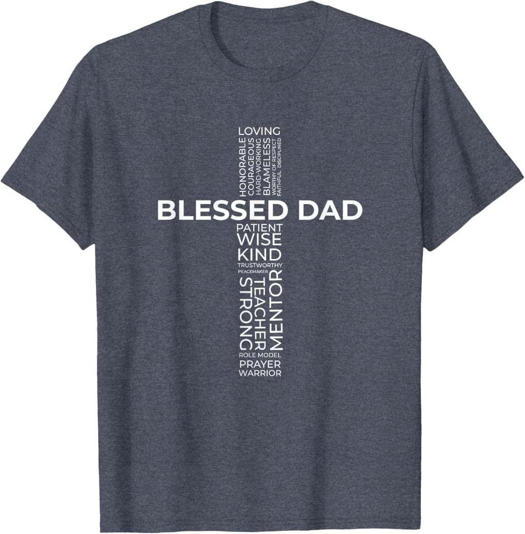 Christian Blessed Dad Cross Father's Day Shirt