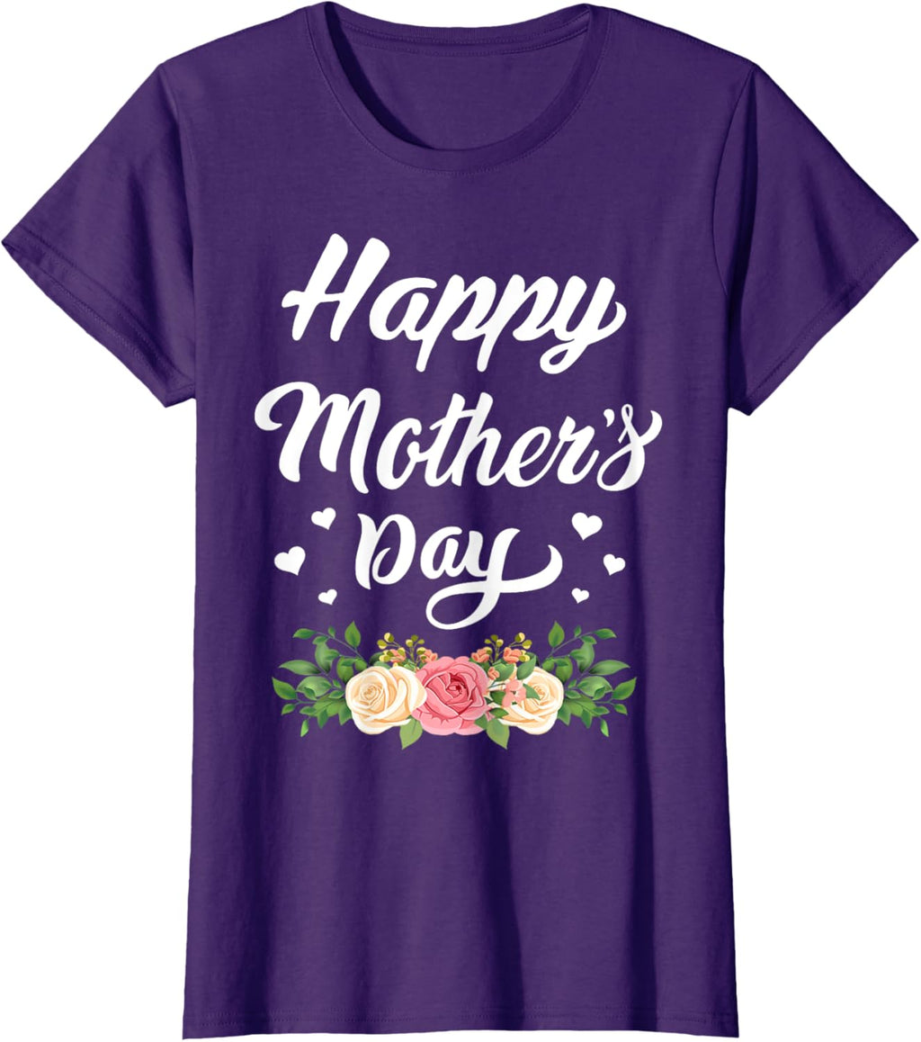 Happy Mother's Day 2024 Tshirt for Women Mom Grandma Mother Shirt