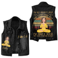 Premium Log Denim Vest - Gift For Women, Denim Vest Yoga, Yoga Lover